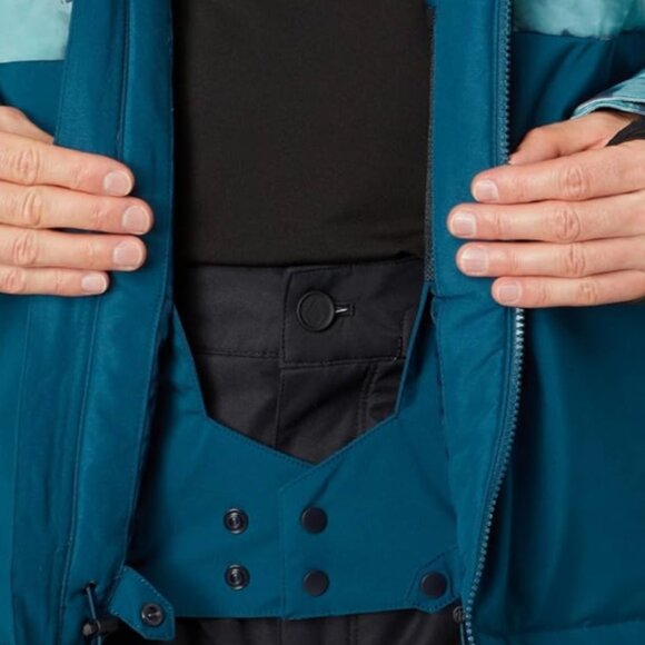 NWT Quiksilver Men's Lyon Blue Benzal Printed Jacket Dry Flight Highline 10K M - Picture 9 of 11